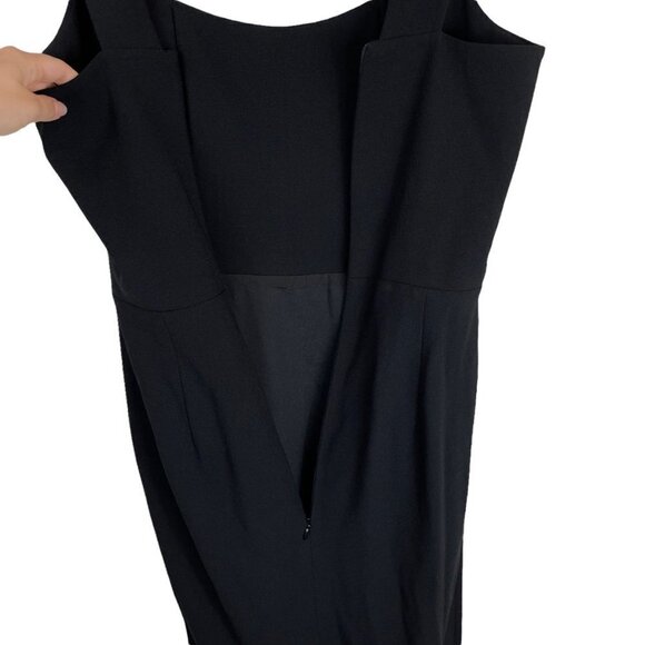 Dress the Population Monica Tea Length Trumpet Midi Dress Black Size M - Picture 4 of 10